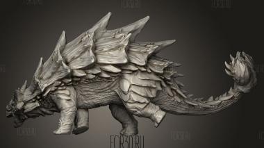 Бегущий Анкилозавр 3d stl модель для ЧПУ