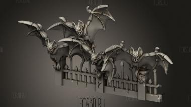 Летучие мыши 3d stl модель для ЧПУ