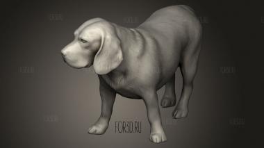 Собака-бигль 3d stl модель для ЧПУ