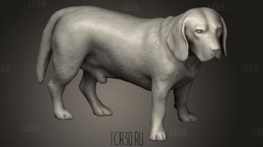 Собака-бигль 3d stl модель для ЧПУ