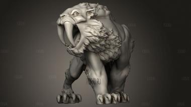 Звери Саблезубый Тигр Рев 3d stl модель для ЧПУ