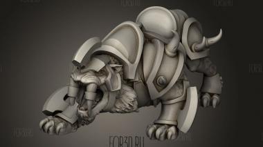 Звери Саблезубый Тигр Боб с открытым ртом 3d stl модель для ЧПУ
