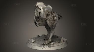 Звери Наводят Ужас на Птицу Седлом 3d stl модель для ЧПУ
