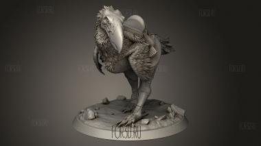 Звери Наводят Ужас на Птицу Седлом 3d stl модель для ЧПУ
