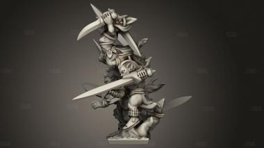 Танцоры с клинками 3d stl модель для ЧПУ