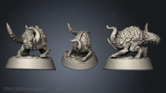 Brains and Tentacles Enemies Brainy Dog stl model for CNC