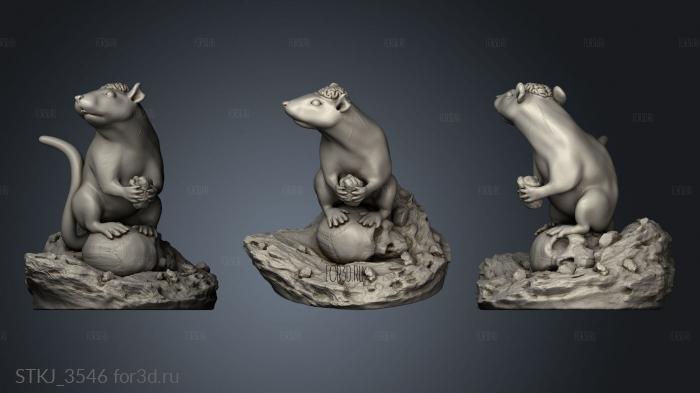 Brains and Tentacles Enemies Hivemind Mice Mouse stl model for CNC