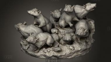 Мозги и Щупальца Врагов Hivemind Мышей 3d stl модель для ЧПУ