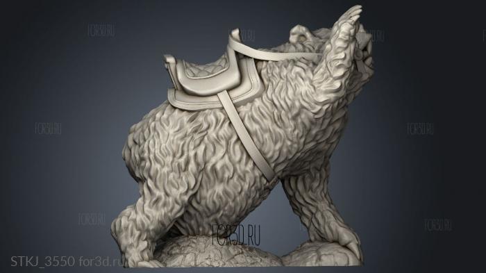 Bear mount stl model for CNC