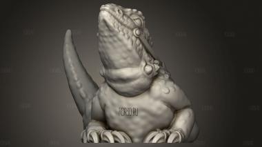 Верхом на ящерице 3d stl модель для ЧПУ