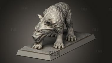 Волк 3d stl модель для ЧПУ