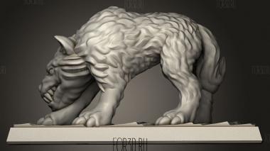Волк 3d stl модель для ЧПУ