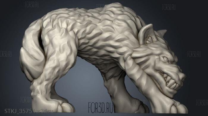 Wolf stl model for CNC