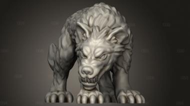 Волк 3d stl модель для ЧПУ