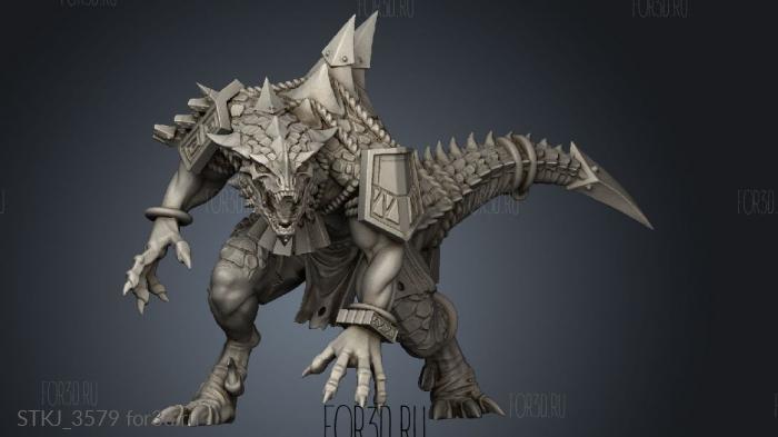 Brute Fun Lizardmen Lizen Saurus Craftables ALT stl model for CNC