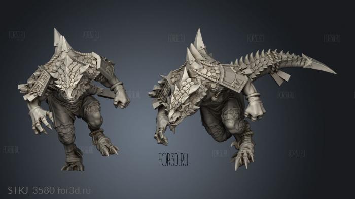 Brute Fun Lizardmen Lizen Saurus Craftables stl model for CNC