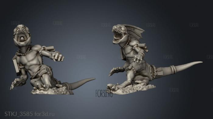 Brute Fun Lizardmen Lizen Skinks Craftables stl model for CNC