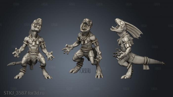 Brute Fun Lizardmen Lizen Skinks Craftables stl model for CNC