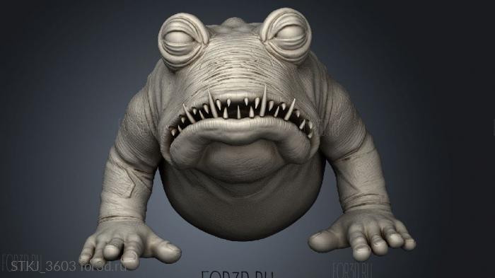 Bubolcullaar size metre Jab frog stl model for CNC