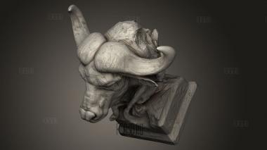 Африканские животные буйволы 3d stl модель для ЧПУ