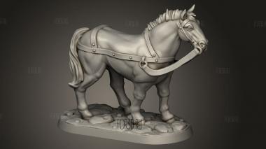ТЕЛЕГА, ЛОШАДЬ,КАМЕНЬ 3d stl модель для ЧПУ