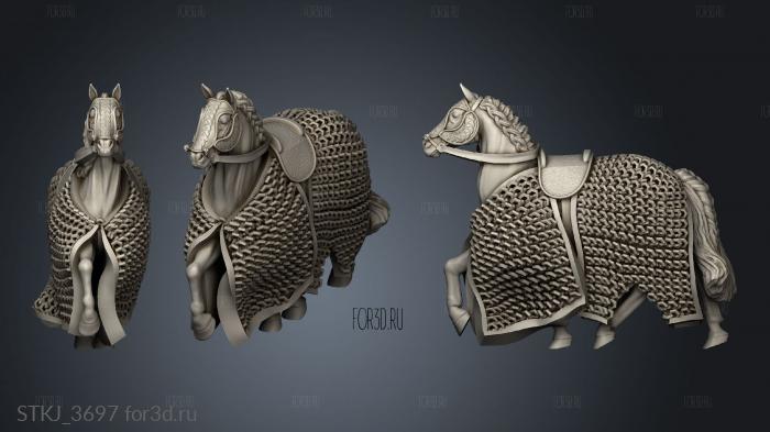 Chapter Horses horse chainmail stl model for CNC