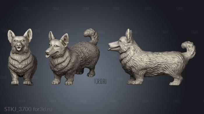 corgi dog stl model for CNC