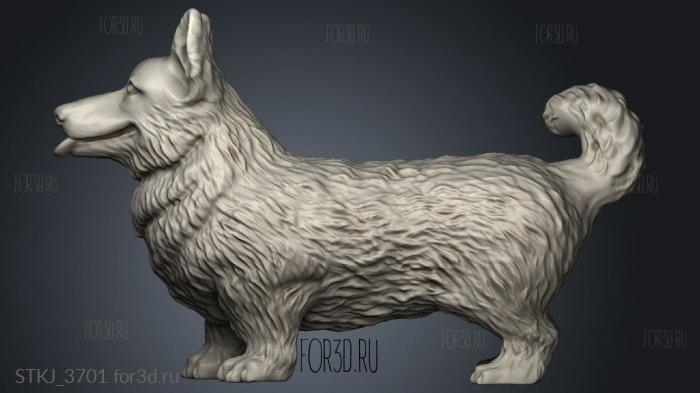 corgi dog stl model for CNC