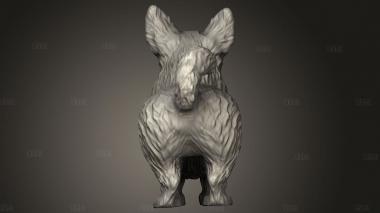 Собака породы корги 3d stl модель для ЧПУ