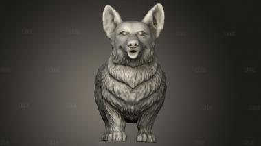 Собака породы корги 3d stl модель для ЧПУ