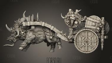 Кабан на колеснице 3d stl модель для ЧПУ