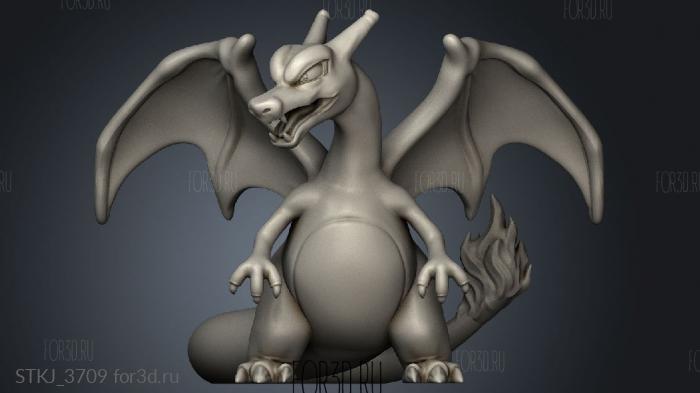 Charizard Pokemon stl model for CNC