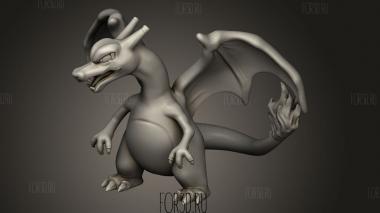Чаризардский покемон 3d stl модель для ЧПУ