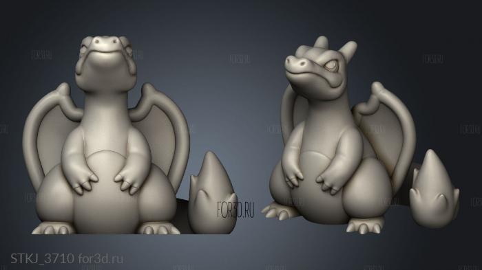 Charizard stl model for CNC