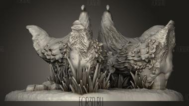 Курятник и цыплята 3d stl модель для ЧПУ