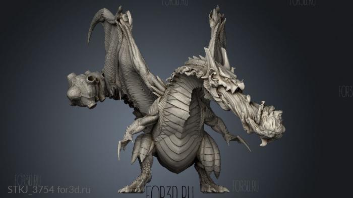 Colossal Inferno Drake stl model for CNC