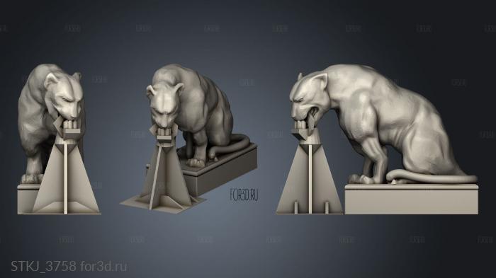 Court House Panther stl model for CNC