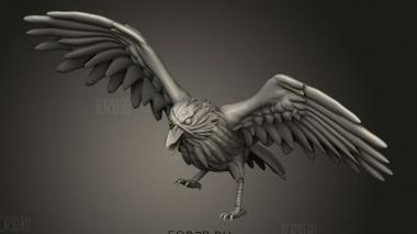 Ворона 3d stl модель для ЧПУ