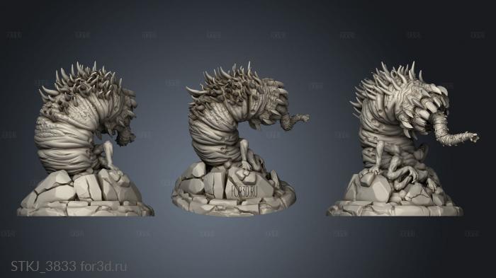 Death Worm Death Worm Skulls stl model for CNC