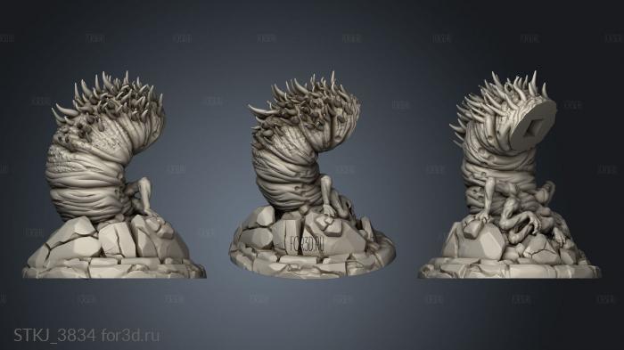 Death Worm Death Worm Skulls stl model for CNC