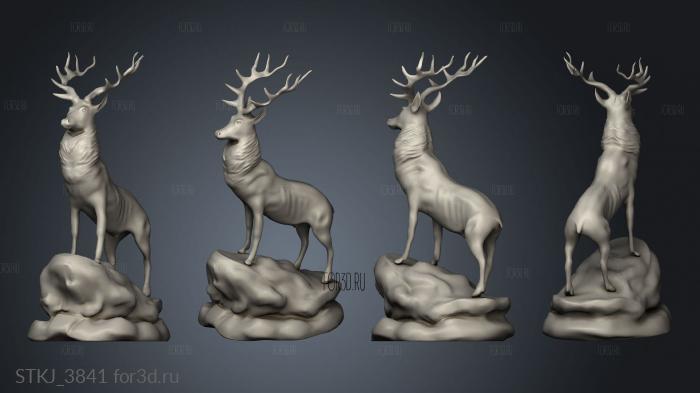 Deer Figurine max stl model for CNC