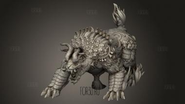 Всадник на Тигре 3d stl модель для ЧПУ