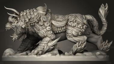 Всадник на Тигре 3d stl модель для ЧПУ