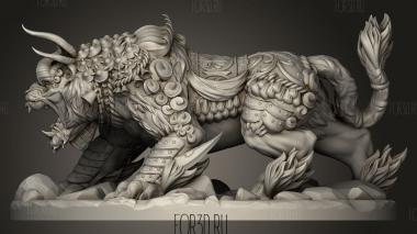 Всадник на Тигре 3d stl модель для ЧПУ