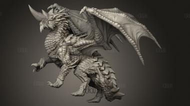 Синий Дракон Пустыни Закрыл Пасть 3d stl модель для ЧПУ