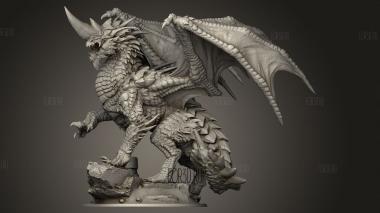 Синий Дракон Пустыни С Открытой Пастью 3d stl модель для ЧПУ