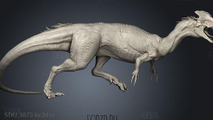 Dilophosaurus feroce Lord The attack wild stl model for CNC