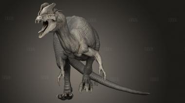 Дилофозавр свирепый Повелитель дикой атаки 3d stl модель для ЧПУ