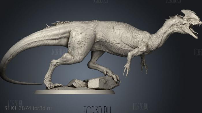 Dilophosaurus feroce Lord The attack wild stl model for CNC