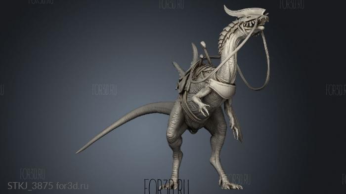 Dilophosaurus Lord The saddle stl model for CNC